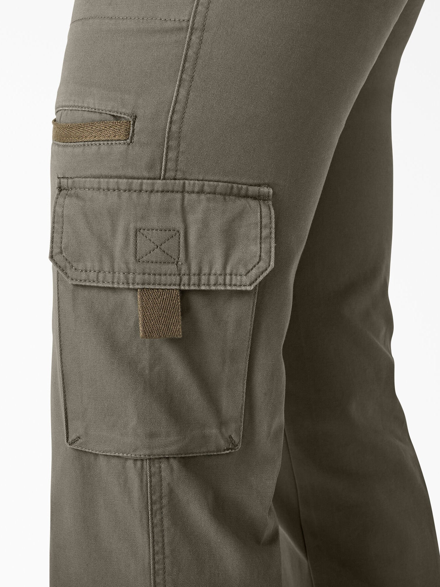 Dickies FP777RGE Relaxed Fit Cargo Pants in Leaf Green Detail View