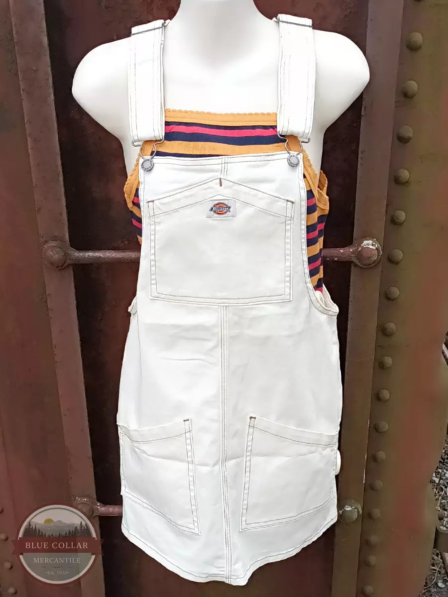 Dickies FVR52 CL9 Overall Dress in White Front View