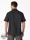 Dickies WS554 Flex Ripstop Short Sleeve Button Down Shirt Black Back View