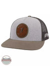 Hooey 2114T-GYCH Spur Cap in Grey / Charcoal Profile View