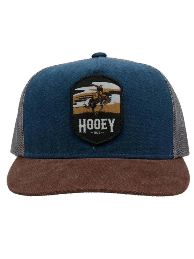 Hooey 2144T-BLCH Cheyenne Cap in Blue/Charcoal Front View