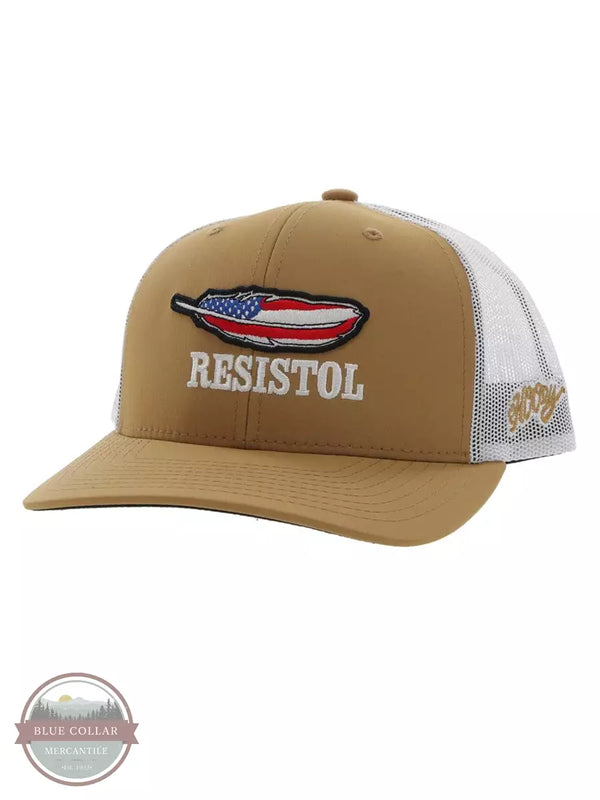 Hooey 2251T Resistol Cap with Feather Logo Tan Profile View