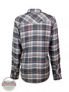 Hooey HF1001CHGY Ladies Flannel Snap Long Sleeve Shirt in Charcoal/Grey Back View