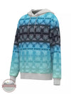 Hooey HH1191BLTL Mesa Blue/Teal Hoody with Aztec Pattern Profile View