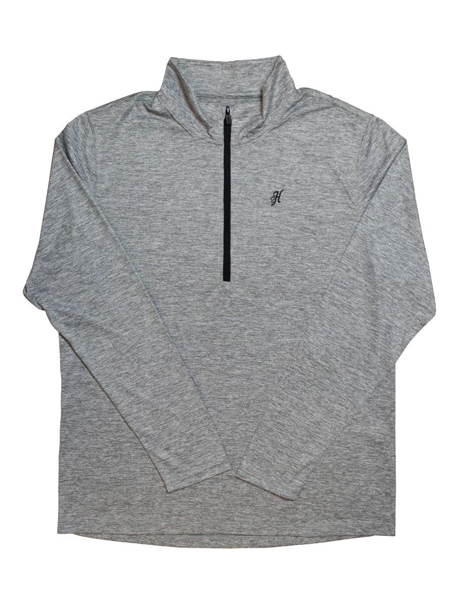 Hooey HH1193GY Range Grey Quarter Zip Pullover Front View