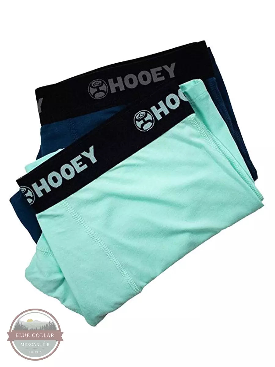 Hooey HU0 2-Pack Bamboo Boxer Briefs Navy Seafoam Pair