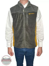 Hooey HV092BR Fleece Vest in Brown with Mustard Accents Front View