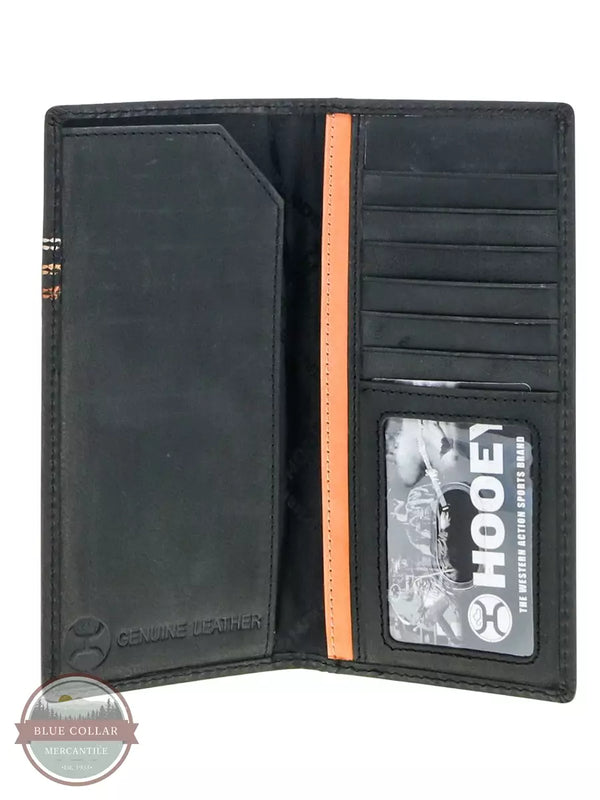 Hooey HW016-BK Ranger Rodeo Checkbook in Black with Embroidery Inside View