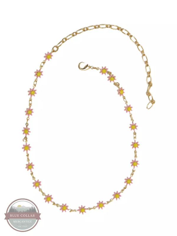 Joy Susan 338-224N Endless Daisies Necklace Pink Front View