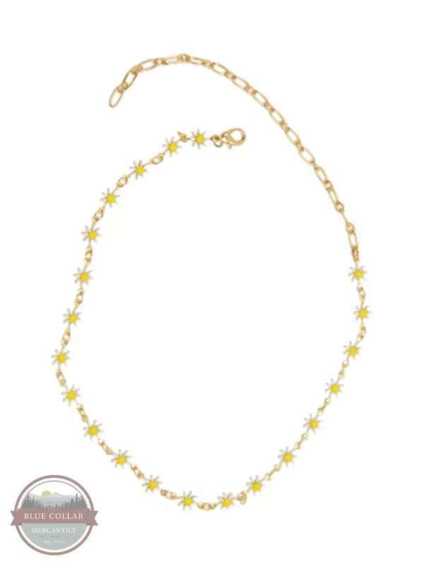 Joy Susan 338-224N Endless Daisies Necklace White Front View