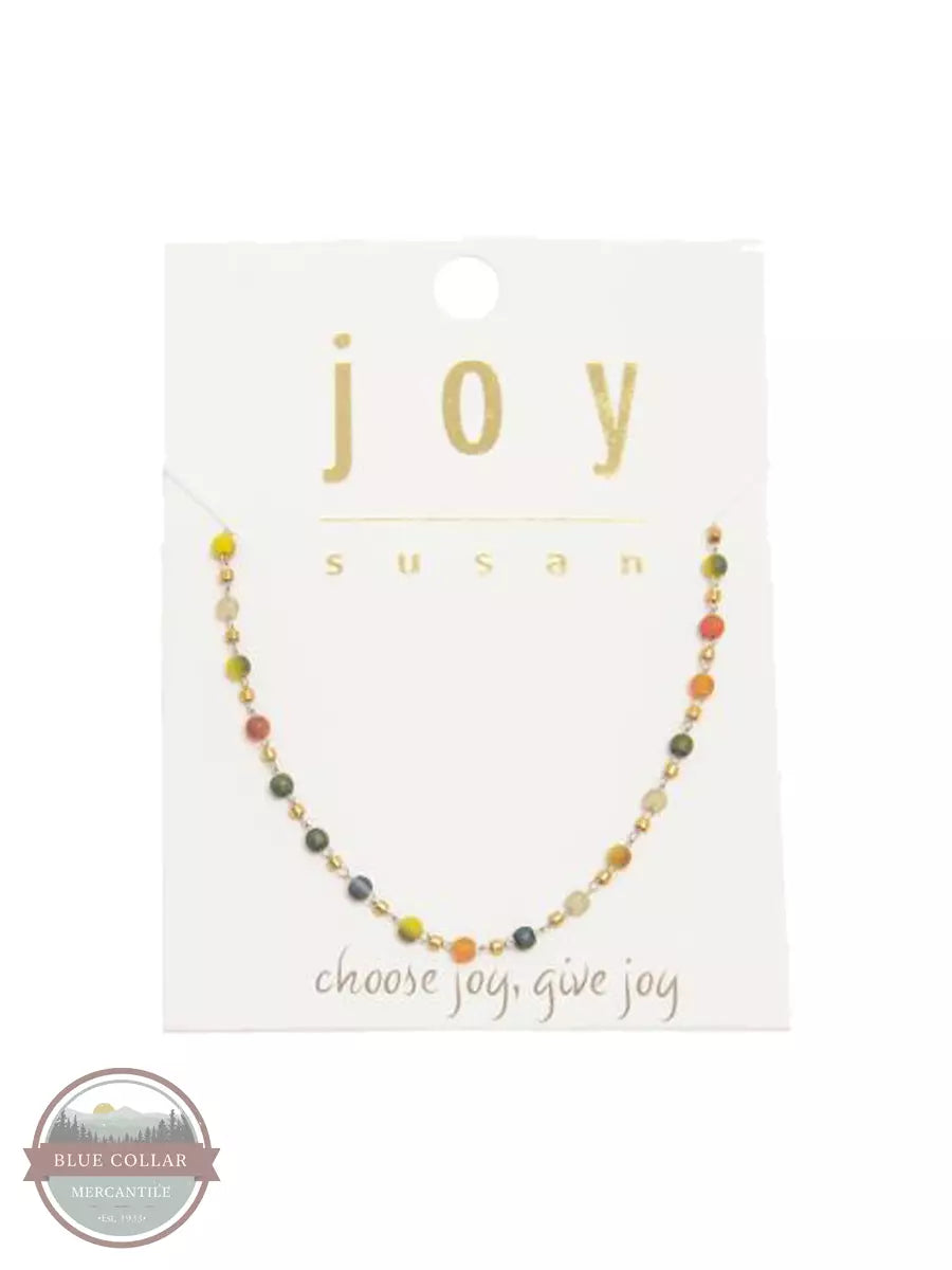Joy Susan 341-22NM Multi Bright Matte Glass Beads Necklace Front View