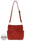Joy Susan L8089 Kayleigh Side Pocket Bucket Bag with Crossbody Bag Red Strap View