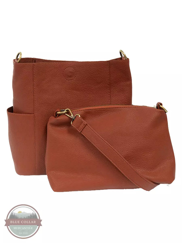 Joy Susan L8089 Kayleigh Side Pocket Bucket Bag with Crossbody Bag Spice Full View