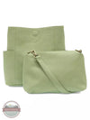 Joy Susan L8089 Kayleigh Side Pocket Bucket Bag with Crossbody Bag Mint Full View