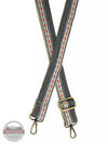 Joy Susan LS088-03G Daisy Striped Guitar Strap in Olive Detail View