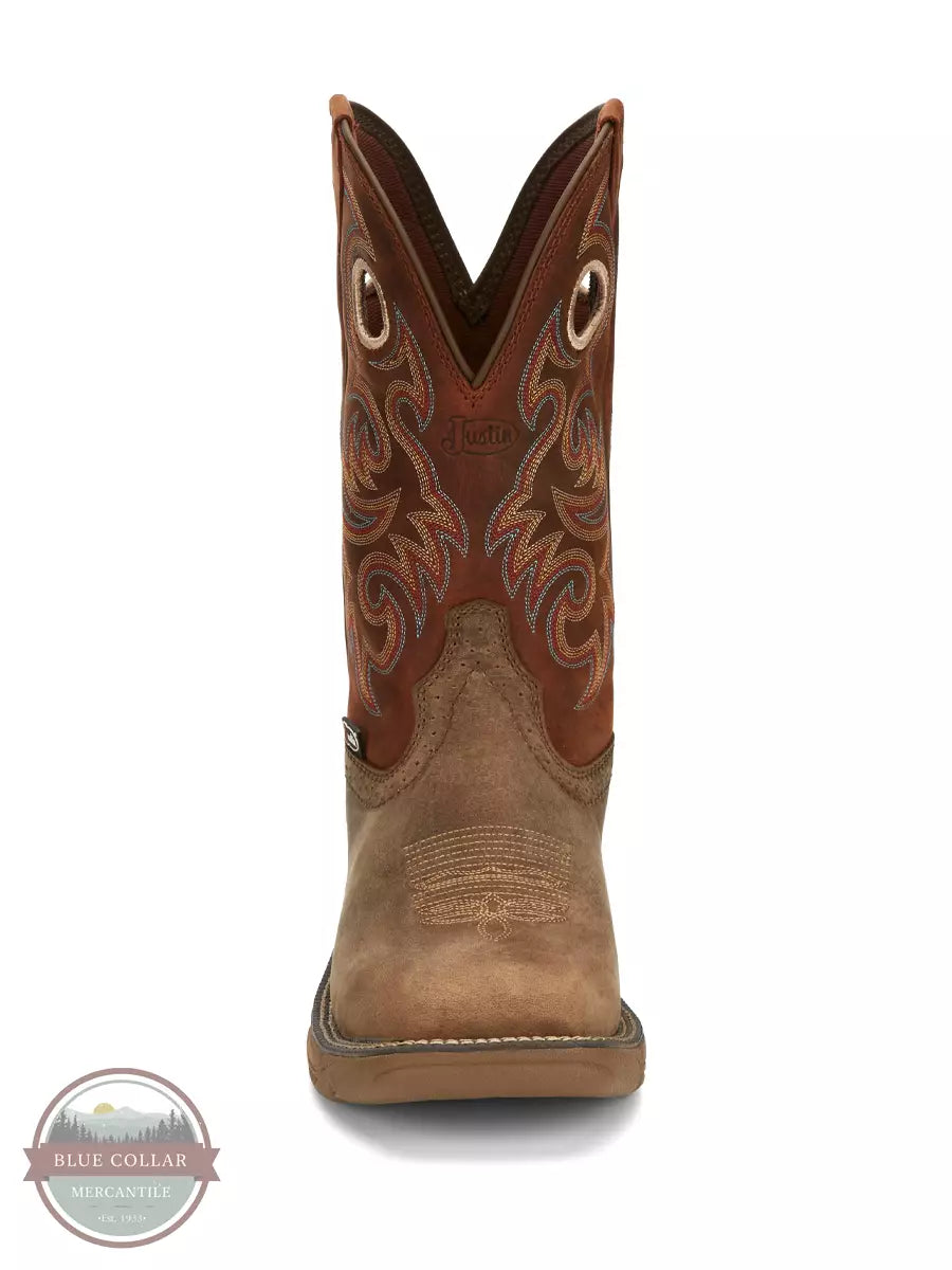 Justin SE7402 Rush Western Boot in Brown Front View