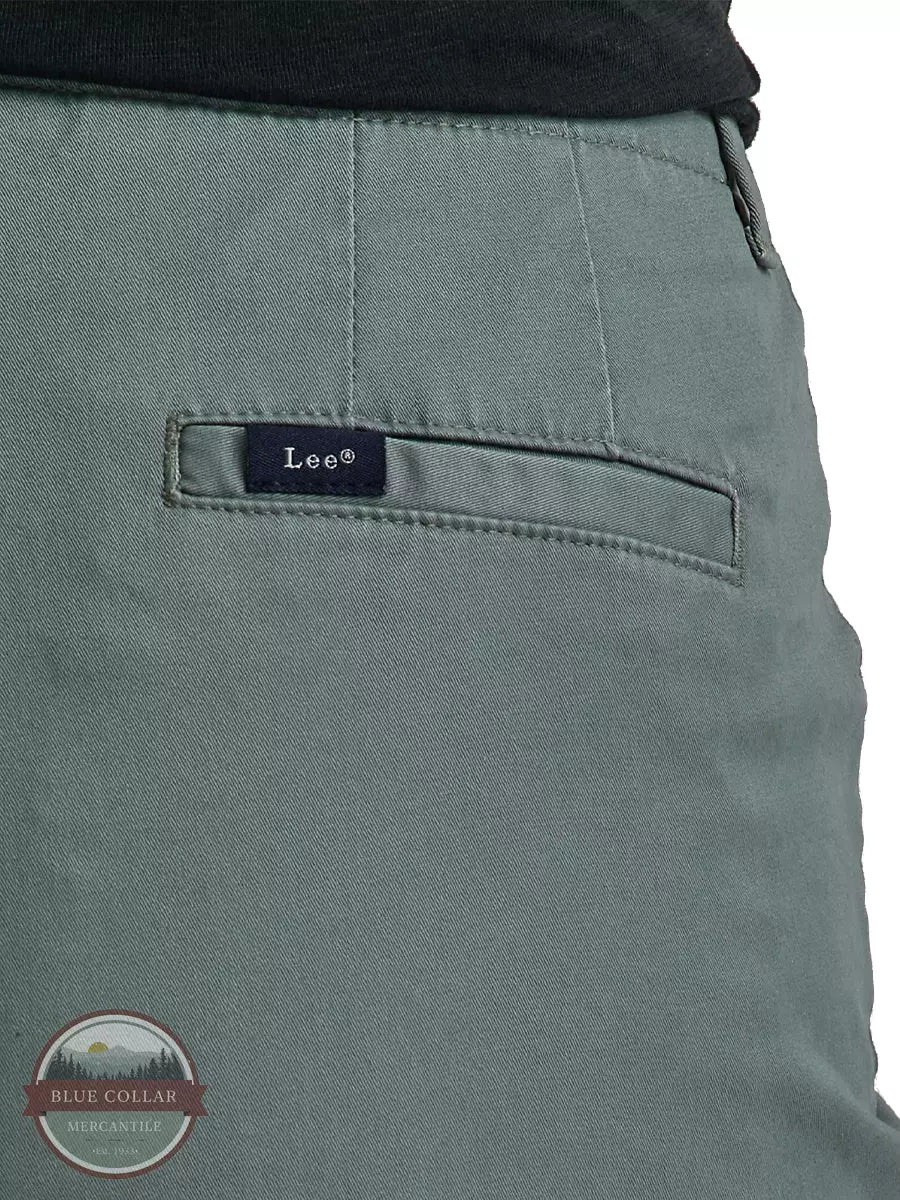 Lee 112329100 Regular Fit Chino Shorts in Fort Green Detail View