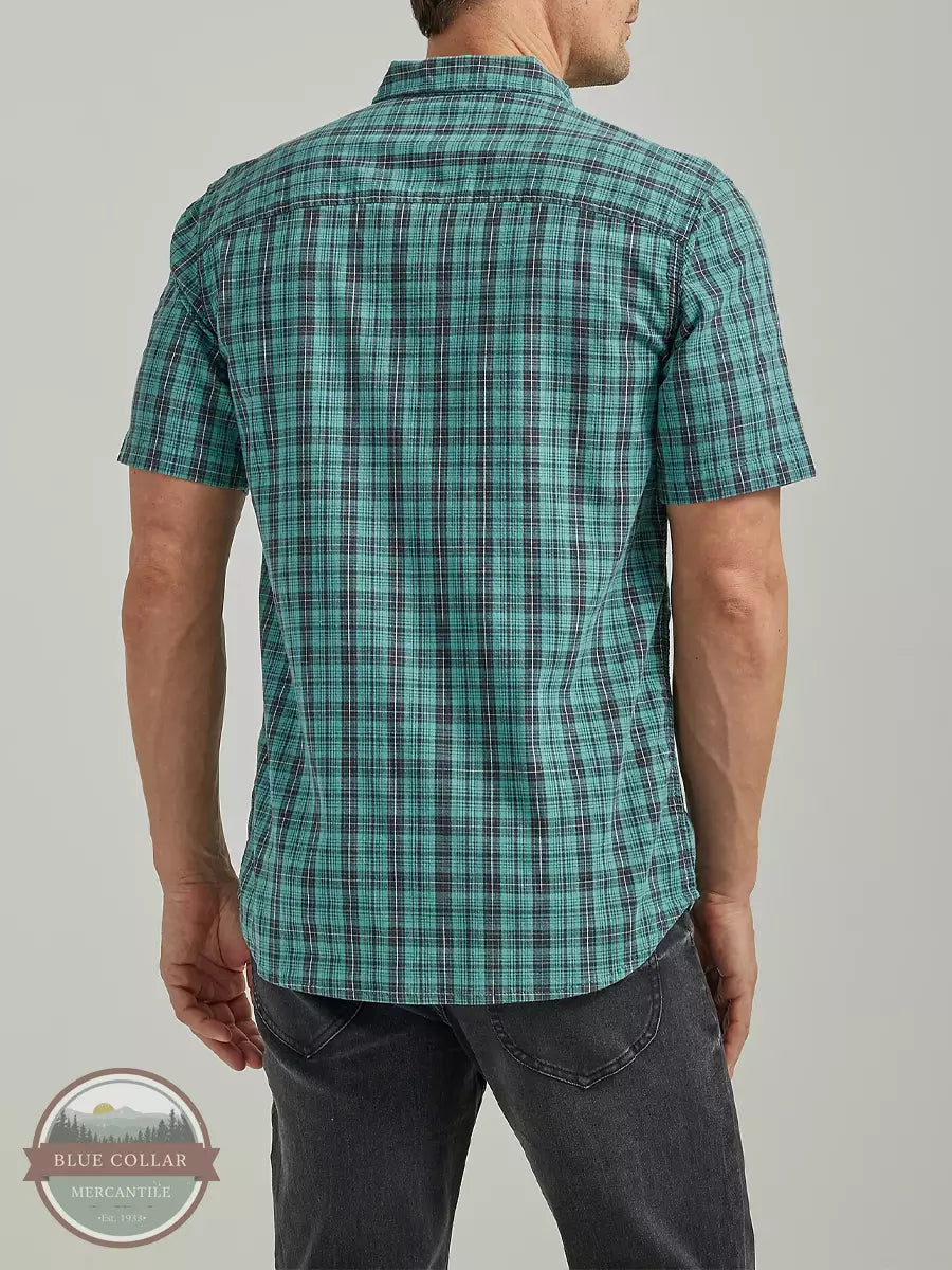 Lee 112331577 Extreme Motion All Purpose Short Sleeve Shirt in Monaco Plaid Back View