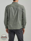Lee 112331594 Workwear Solid Long Sleeve Overshirt in Fort Green Back View