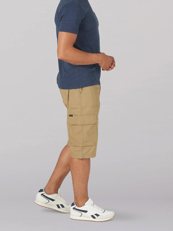 Lee 2314313 Extreme Motion Cameron Relaxed Cargo Shorts in KC Khaki Side View
