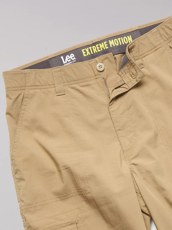 Lee 2314313 Extreme Motion Cameron Relaxed Cargo Shorts in KC Khaki Waist Detail