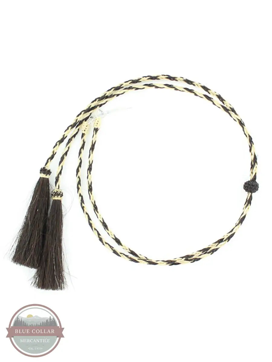 M & F 0296248 Natural Horsehair Braided Stampede String with Tassels in Natural