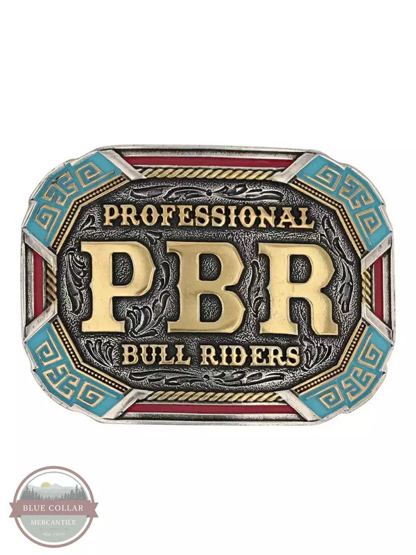 Montana Silversmiths PBR939 PBR Vibrant Riders Buckle Front View