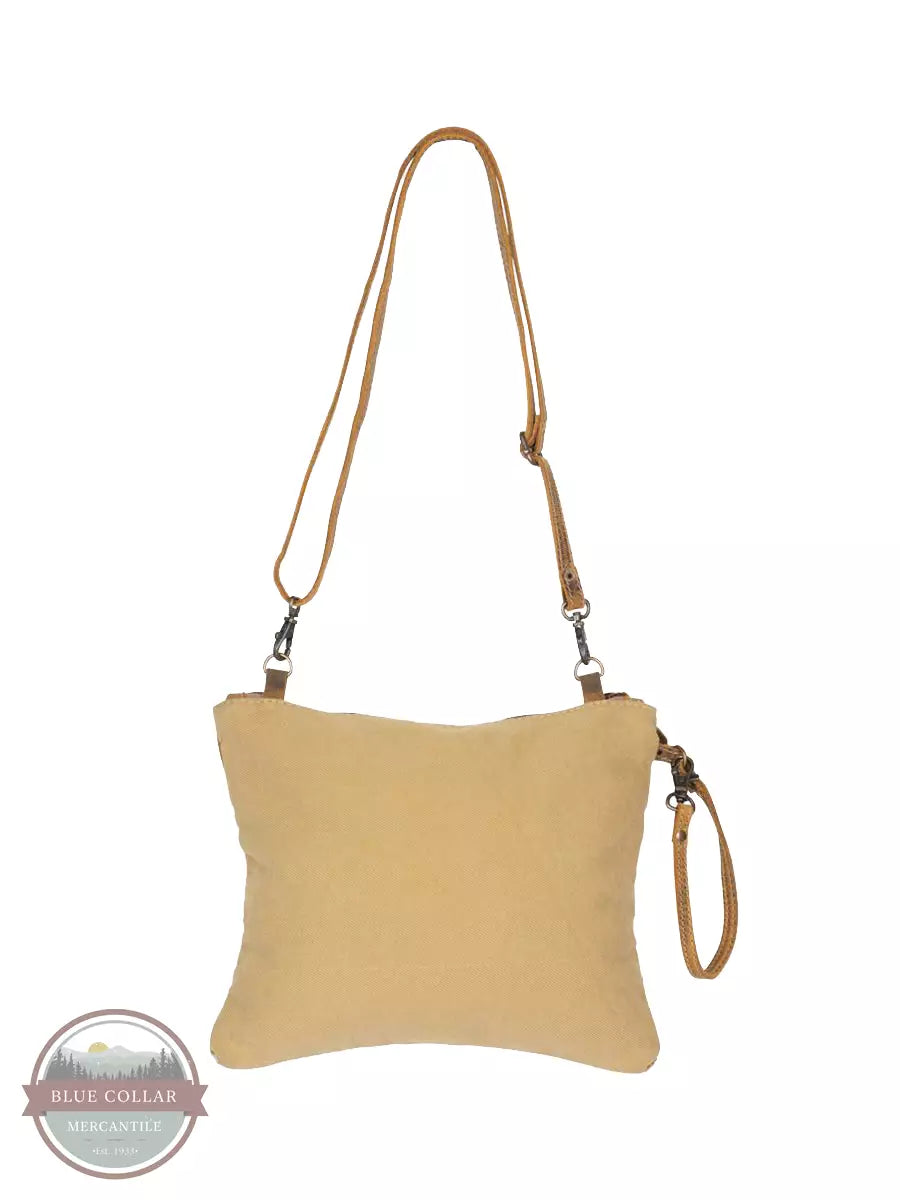 Myra Bag S-2170 Chocolate Caramel Small Crossbody Bag Back View