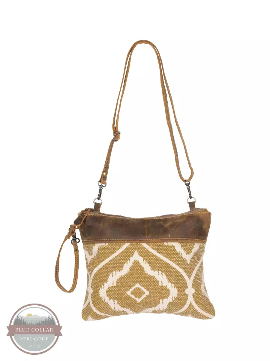 Myra Bag S-2170 Chocolate Caramel Small Crossbody Bag Front View