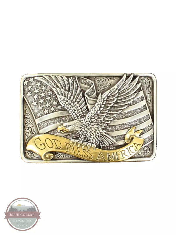 Nocona 37015 God Bless America Eagle Buckle Front View