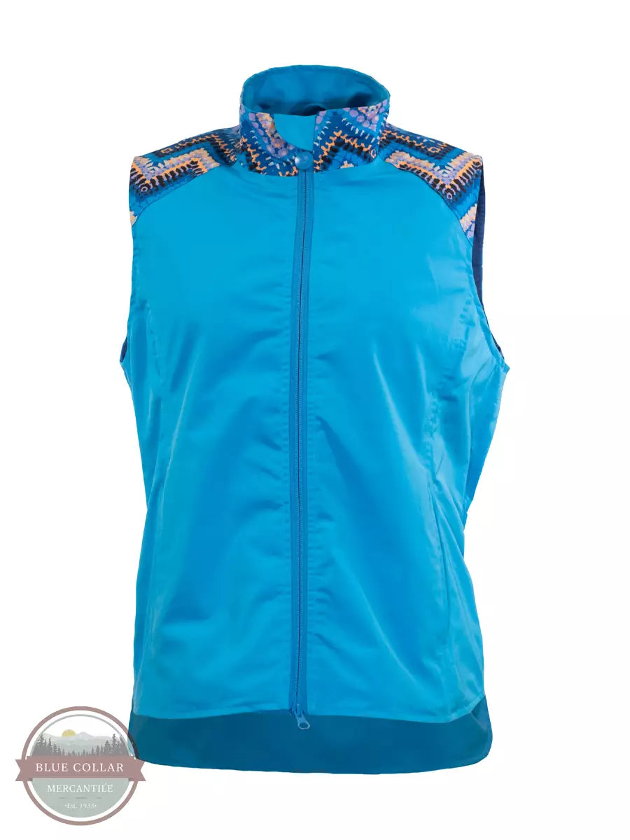 Outback Trading Co. 30313 Camilla Waterproof Lightweight Vest in Blue Front View
