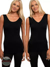 Poof P223644 Seamless Interchangeable Tank Top Black Front and Back Views