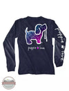 Puppie Love SPL1150 Constellation Pup (Zodiac) Long Sleeve T-Shirt in Navy Back View