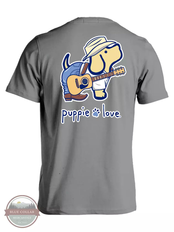 Puppie Love SPL1266 Country Music Pup Short Sleeve T-Shirt in Gravel Back View