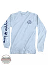 Puppie Love SPL1292 Hydrangea Pup Long Sleeve T-Shirt in Light Blue Front View