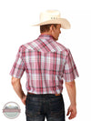 Roper 01-002-0101-0584 RE Red Plaid Western Short Sleeve Shirt Back View