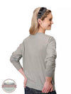 Roper 03-038-0513-0189 GY Home Grown Boxy Fit Long Sleeve T-Shirt in Grey Back View