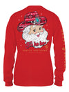  Simply Southern LS-COWBOYSANTA-RED Cowboy Santa Long Sleeve T-Shirt in Red Back Print View
