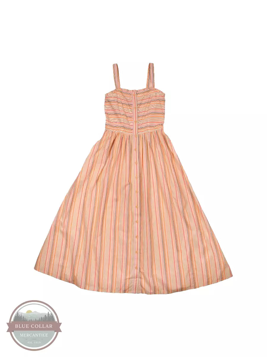 Simply Southern PP-0123-BTTNDRESS-STRIPE Button Striped Dress in Peach Front View