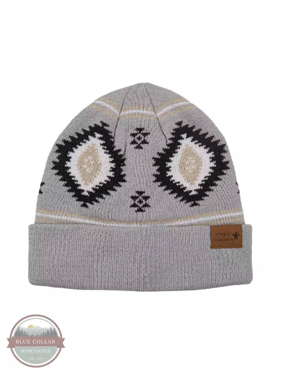 Simply Southern PP-0322-SIMPLY-BEANIE Soft Beanie Aztec Front View