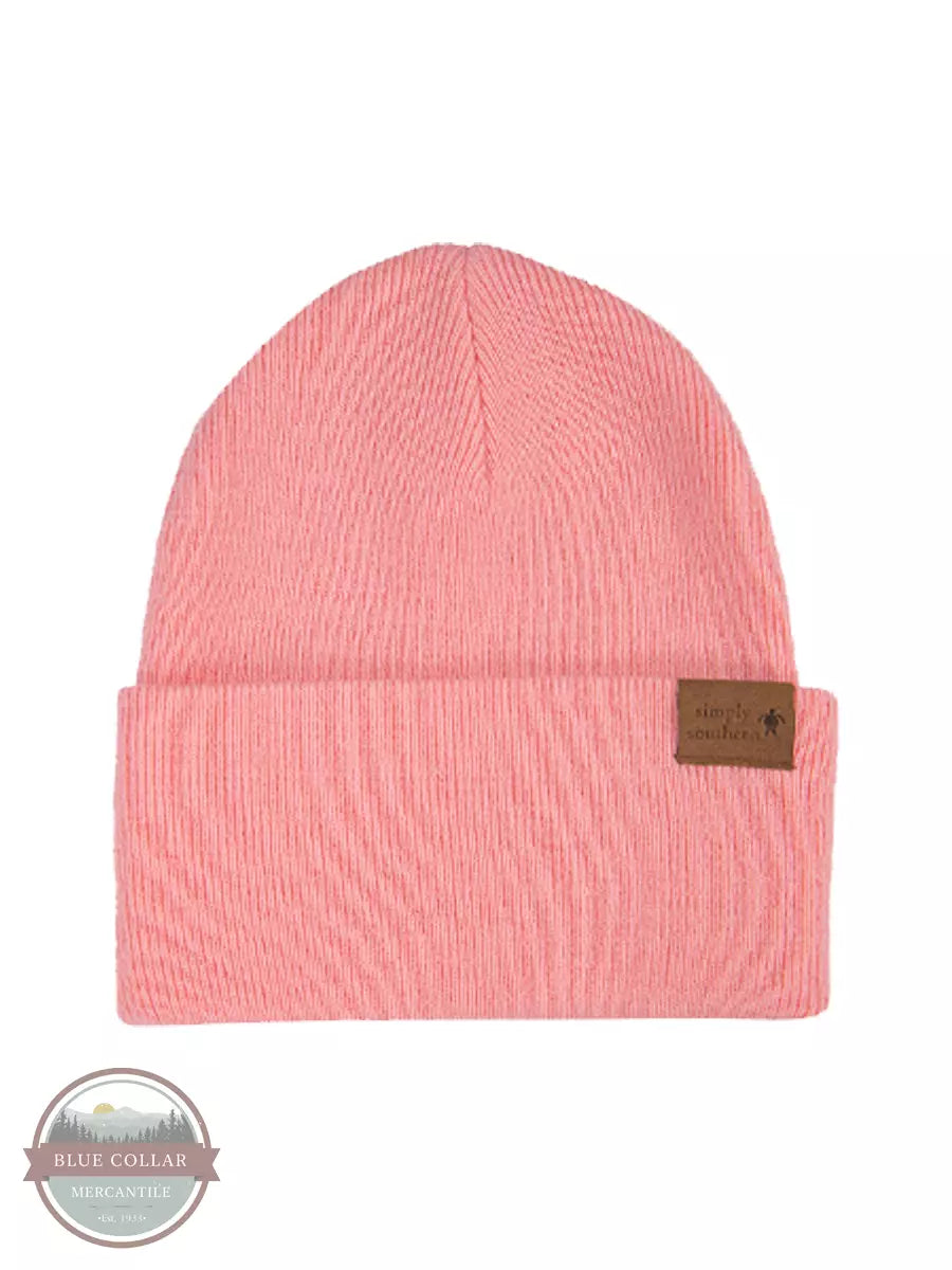 Simply Southern PP-0322-SIMPLY-BEANIE Soft Beanie Pink Front View