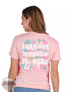 Simply Southern SS-FLOWERS-LOTUS I Can Buy Myself Flowers Short Sleeve T-Shirt in Pink Back View