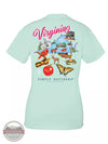 Simply Southern SS-STATES-VA-BREEZE Virginia Short Sleeve T-Shirt in Breeze Back View