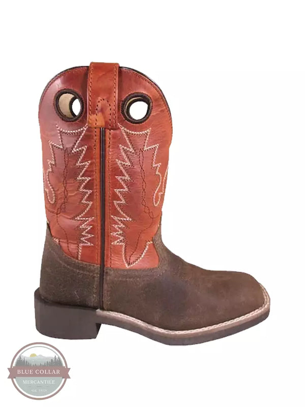 Smoky Mountain 3245Y Youth's Bronco Western Boot in Brown/Burnt Orange Side View