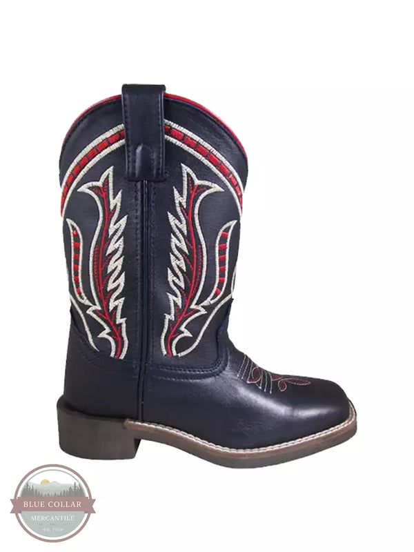 Smoky Mountain 3248Y Youth's Dallas Western Boot in Navy Side View