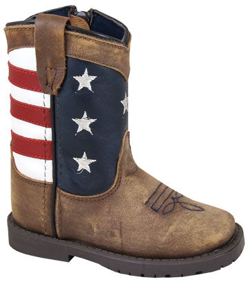 Smoky Mountain 3800T Toddler's Stars and Stripes Western Boots