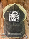 The Goat Stock Blame It All On My Roots Cap in Black Front View