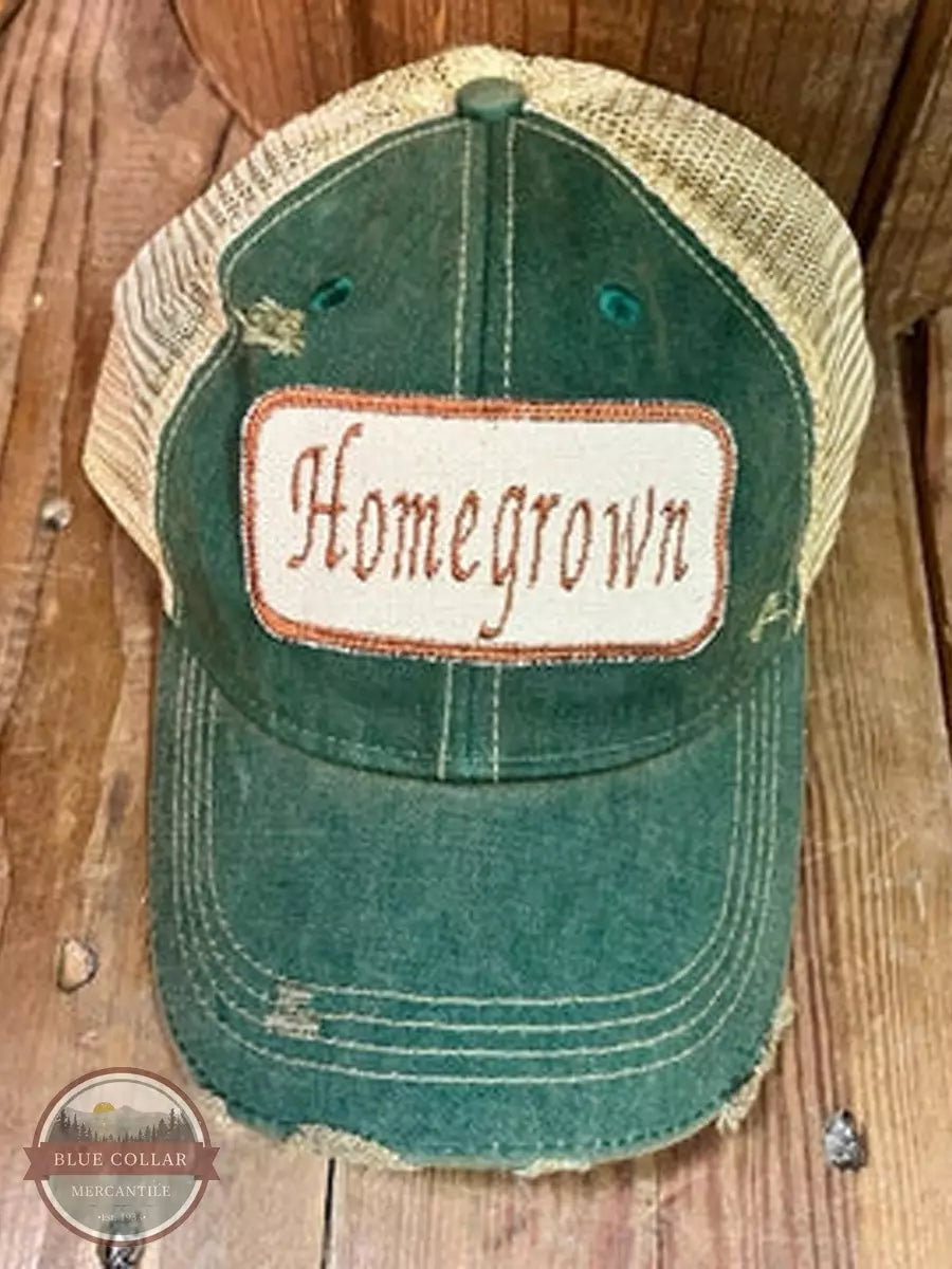 The Goat Stock Homegrown Cap in Green Front View