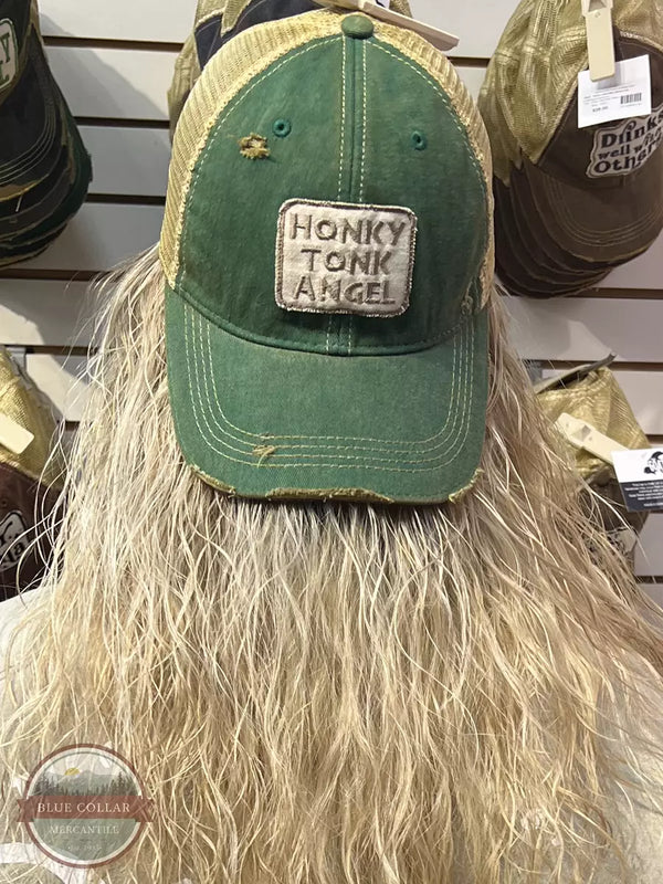 The Goat Stock Honky Tonk Angel on Green Cap Life View