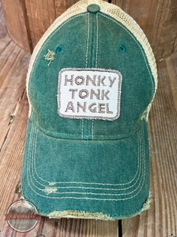 The Goat Stock Honky Tonk Angel on Green Cap Front View